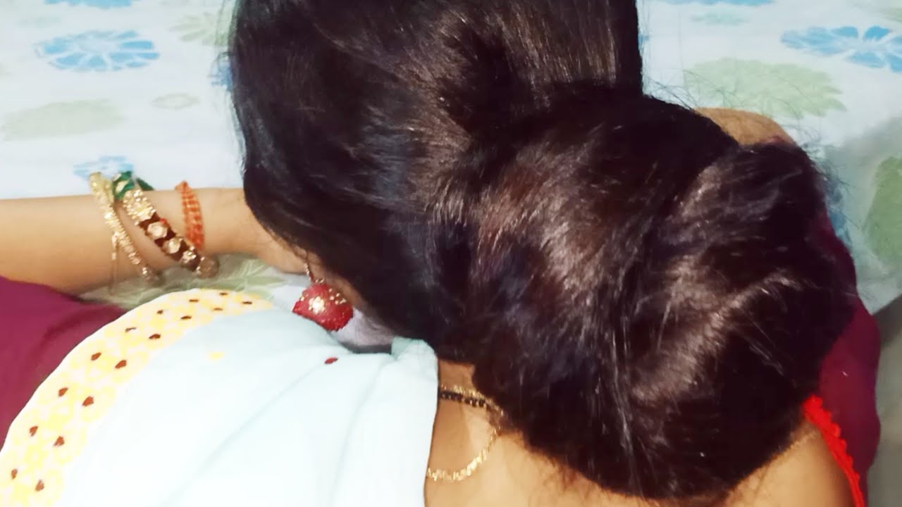 Long hair big big bun beauty 