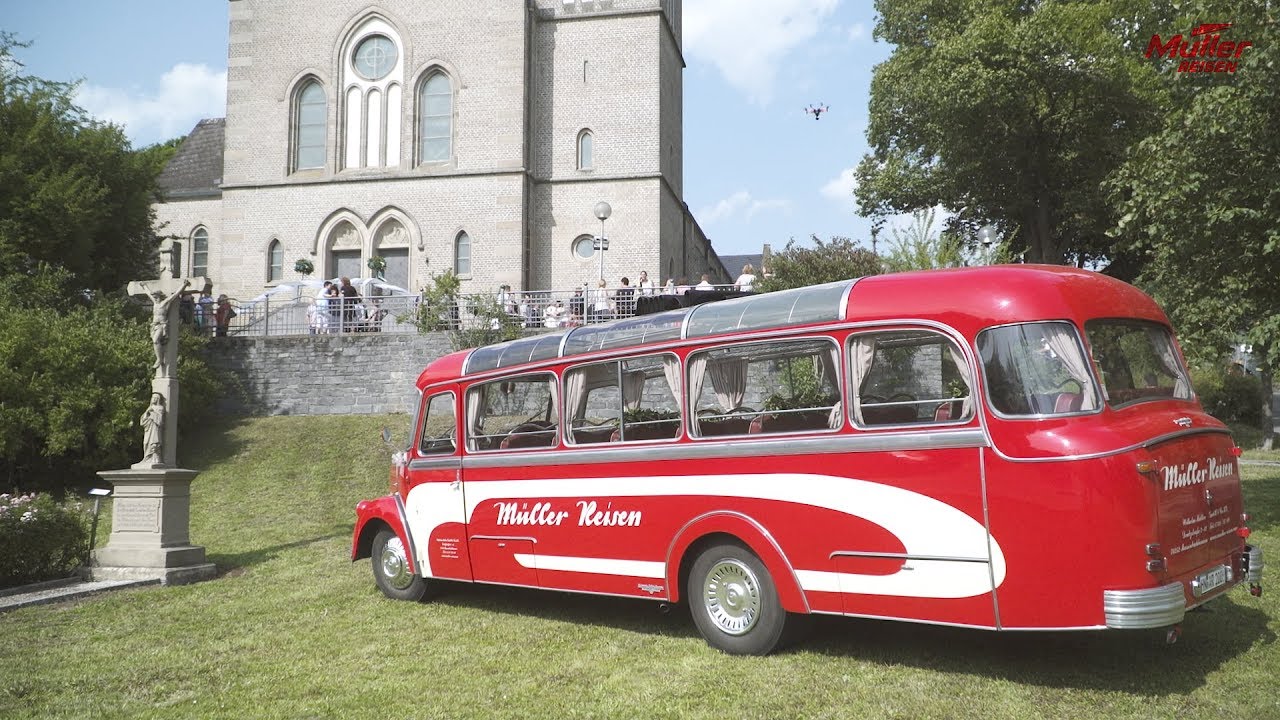 Hochzeit mit einem Oldtimerbus von Müller Busreisen im Großraum Heilbronn