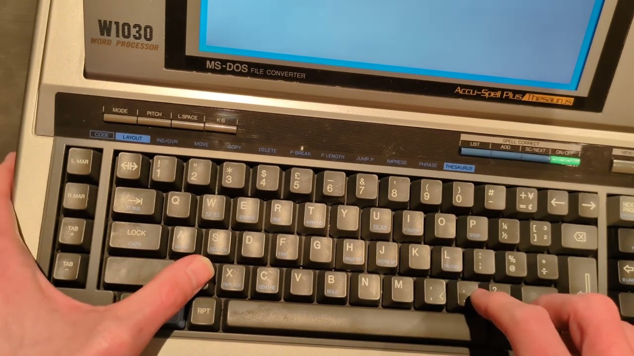 Failing to check out a Panasonic W1030 word processor with floppy disk drive and screen