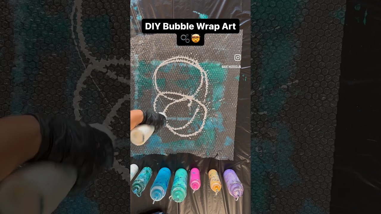 🤯🫧 DIY Bubble Wrap Abstract Art