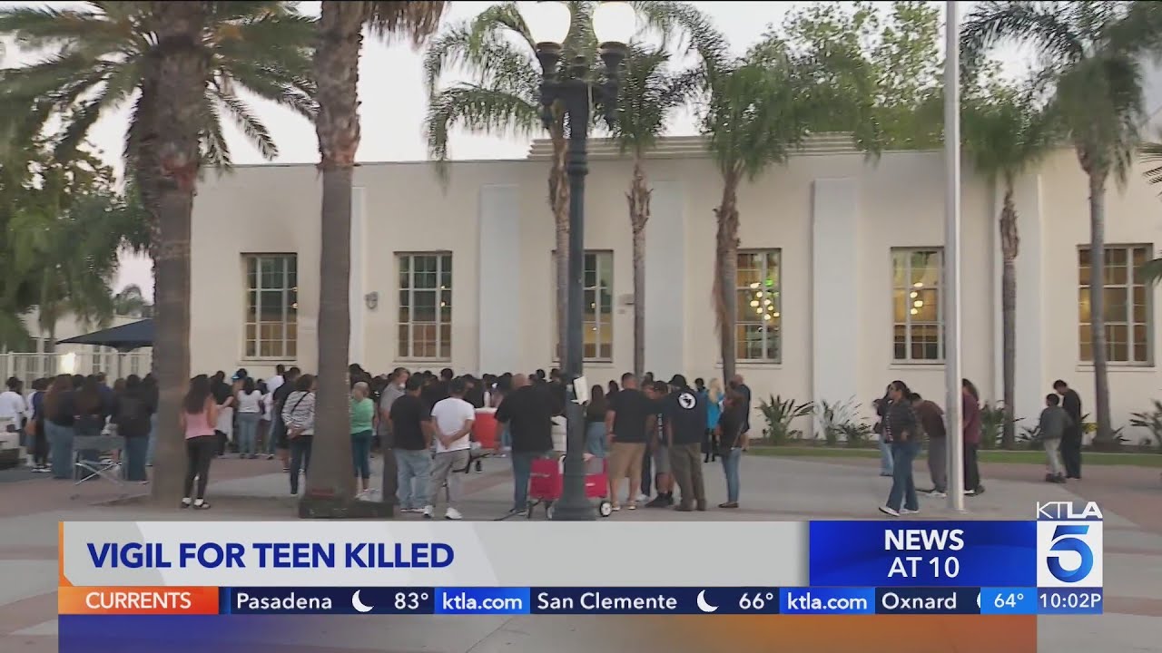 Vigil held to honor teen killed in stabbing attack outside Santa Ana High School