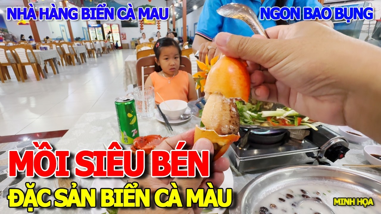 LẦN ĐẦU THƯỞNG THỨC ĐẶC SẢN CÀ MÀU - VỌP NƯỚNG MỠ HÀNH - CUA CÀ MAU ỐC HƯƠNG HẤP & CÁ MÚ BÚN TÀU