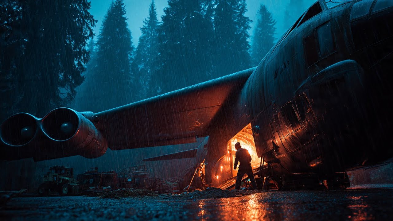 Living Inside an Abandoned B-52 Aircraft — Silent Survival Build (ASMR) #B52Bomber #ASMRRestoration