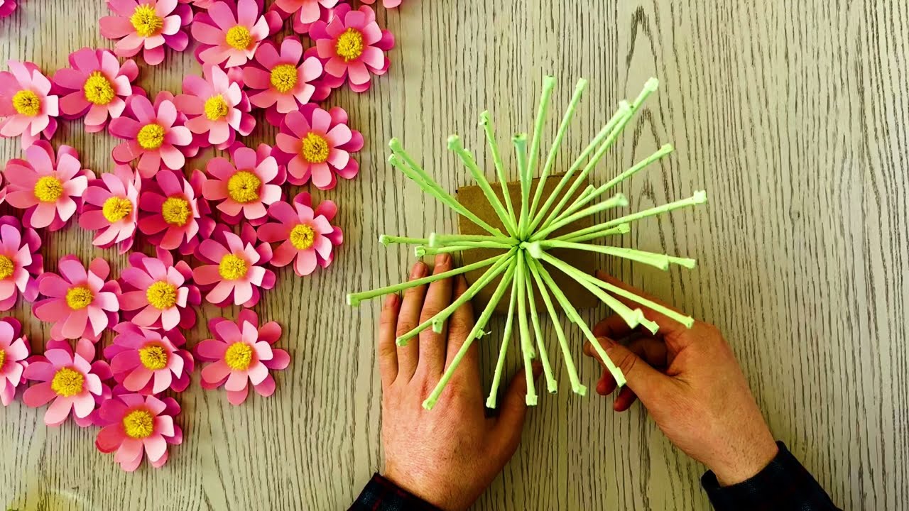 Captivating Paper Flower Design | Beautiful Craft Video | Amazing Paper Craft Tutorial