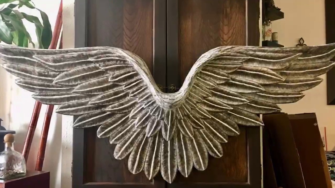 Cardboard Angel Wing Sculpture Paper- Mache Large DIY by Kathy Beltran with Wings and Whispers