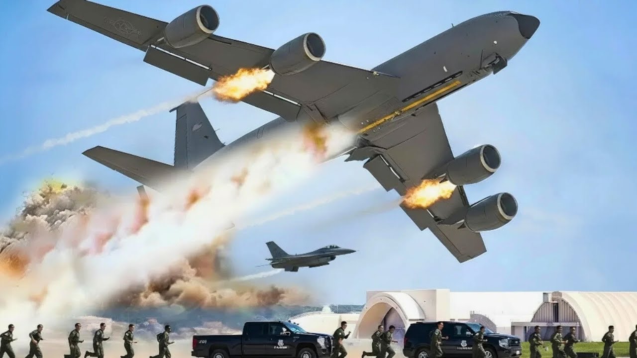 Венесуэла в шоке! Женщина-пилот ВВС США на самолете KC-135 совершила аварийный взлет.