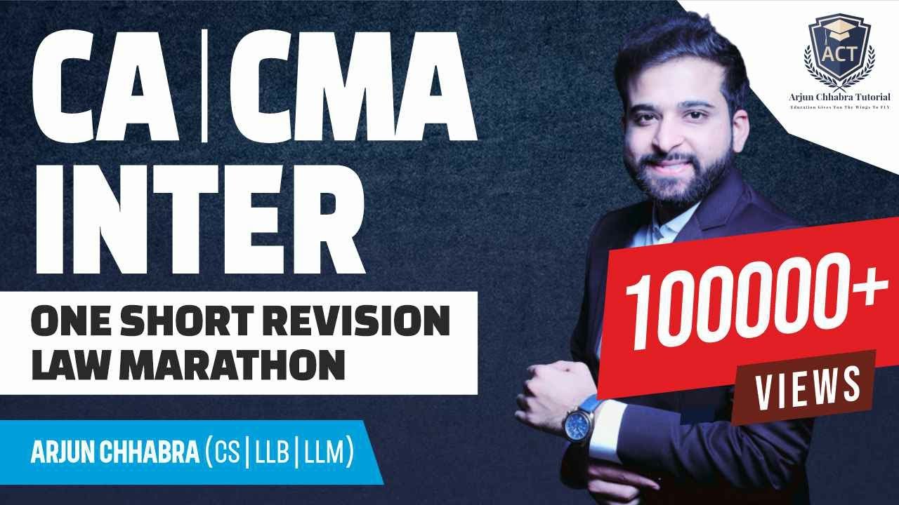CA INTER LAW NOV 23 DETAILED REVISION IN ONE SHORT | CMA INTER LAW DEC 23 DETAILED REVISION