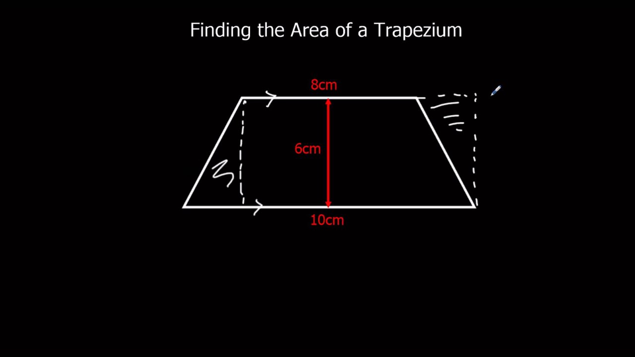 Finding the area of a trapezium