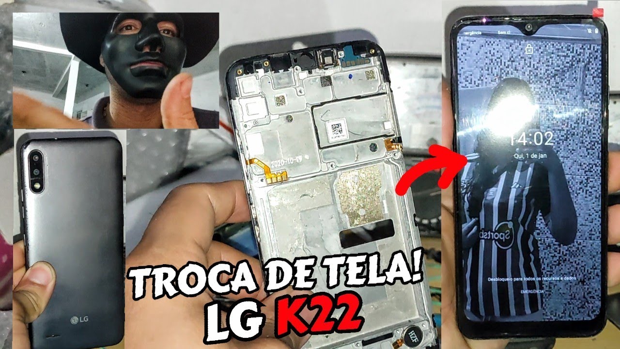 MONTAGEM E TROCA DE TELA DISPLAY FRONTAL DO CELULAR LG K22, LG K22+, LG K22 PLUS