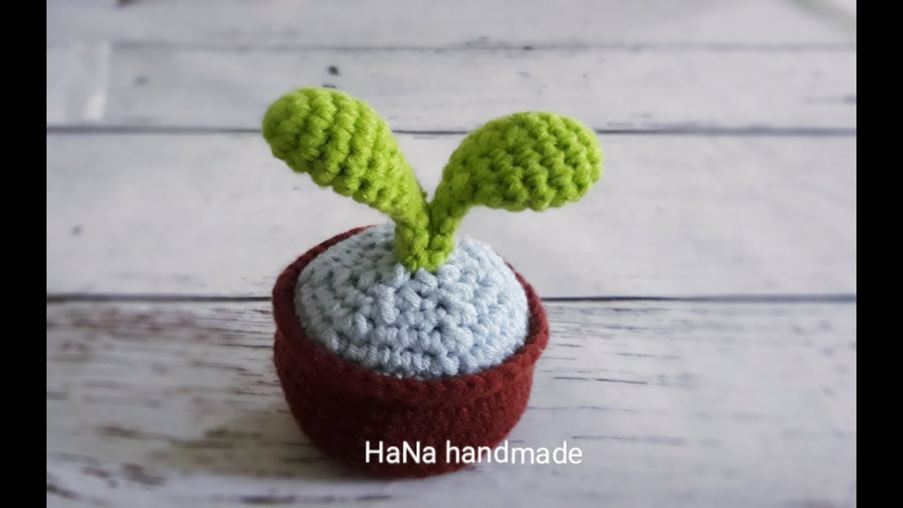 Hướng dẫn móc chậu cây mini  | Tutorial crochet a small pots |  HaNa