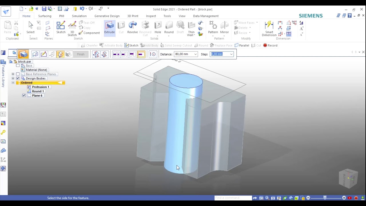 Solid Edge 2021 - Tutorial - Groove Weld