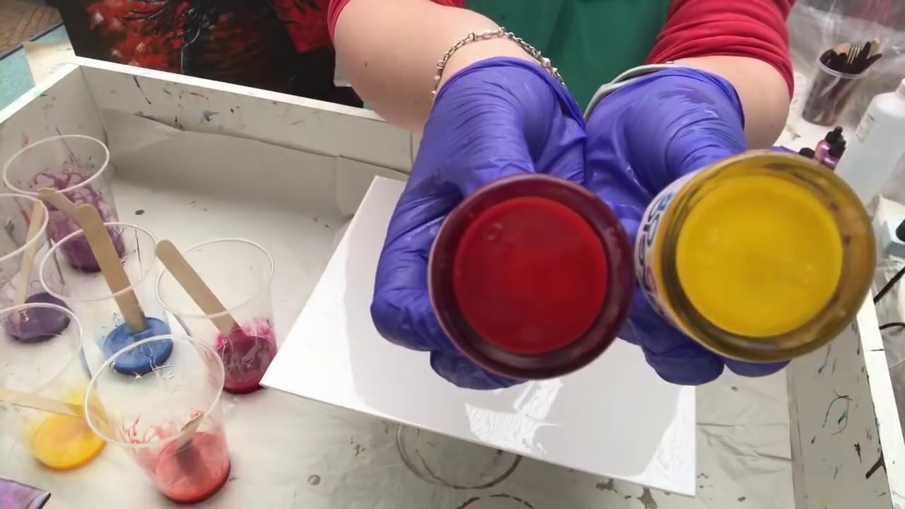 36 - Epoxy Resin Art - Aussie Inspired Sunset - Inks, Mica Powders & Resin