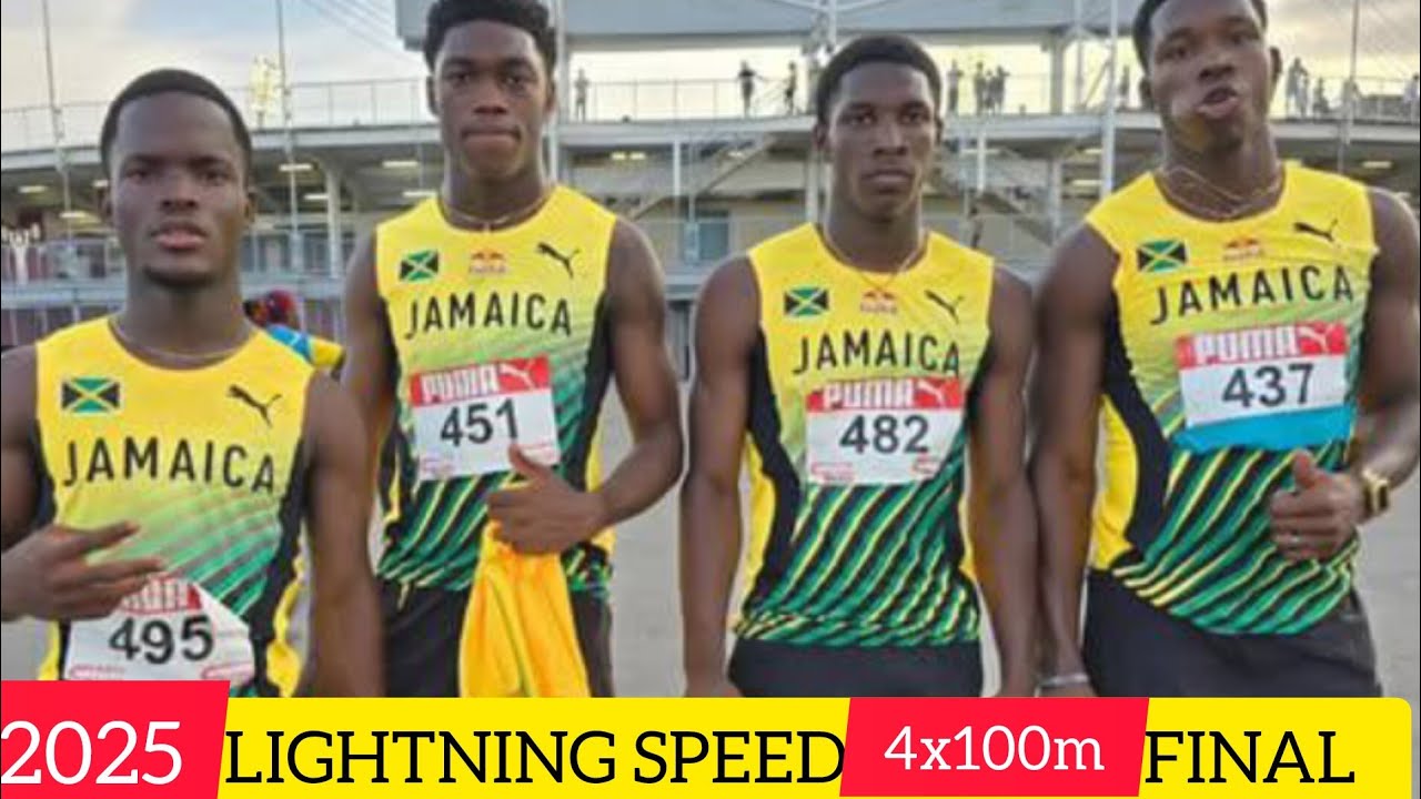 History In Making Jamaican 🇯🇲 Star Jamal Stephenson & Tyreece Shines In 4x100m Final Carifta 2025