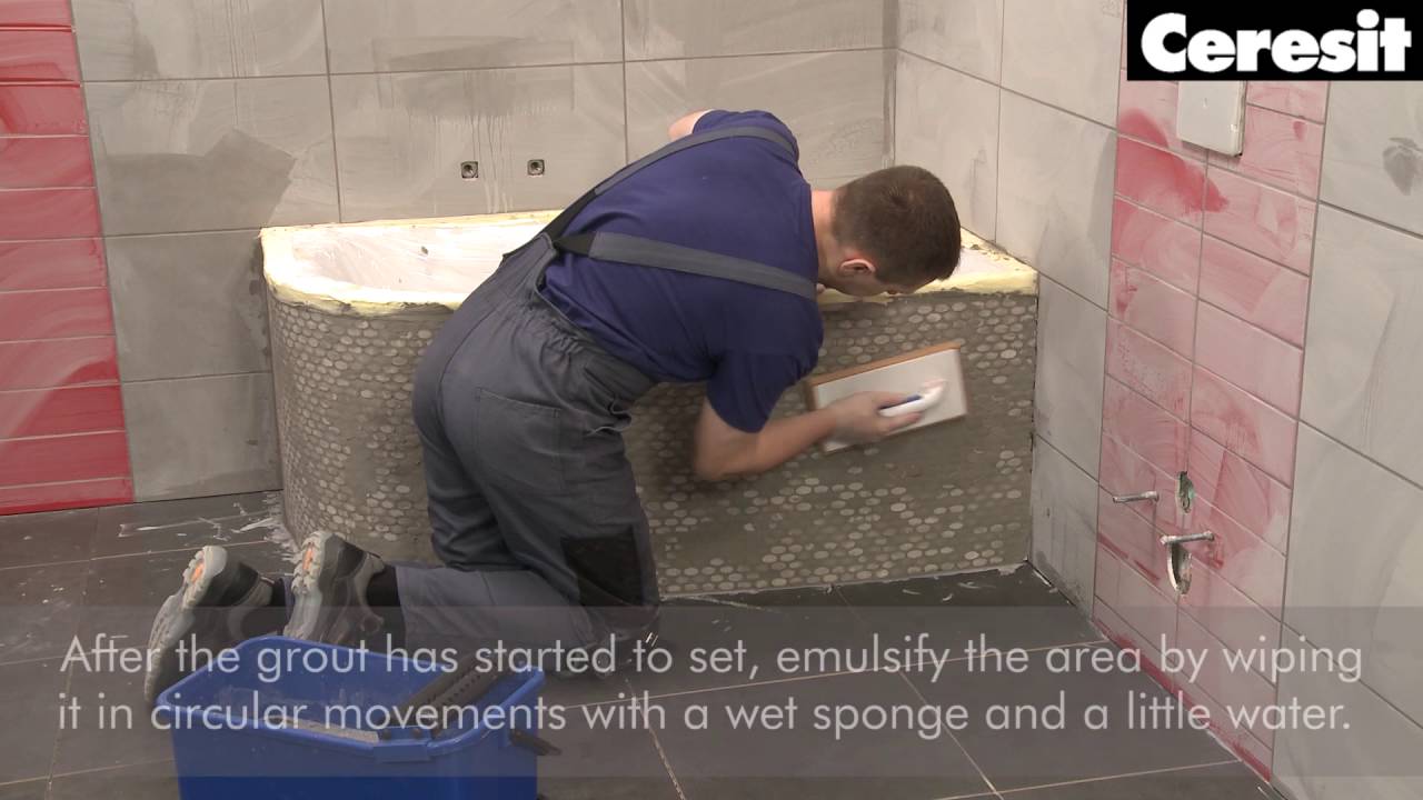 Tile on tile applications: Grouting, mosaics