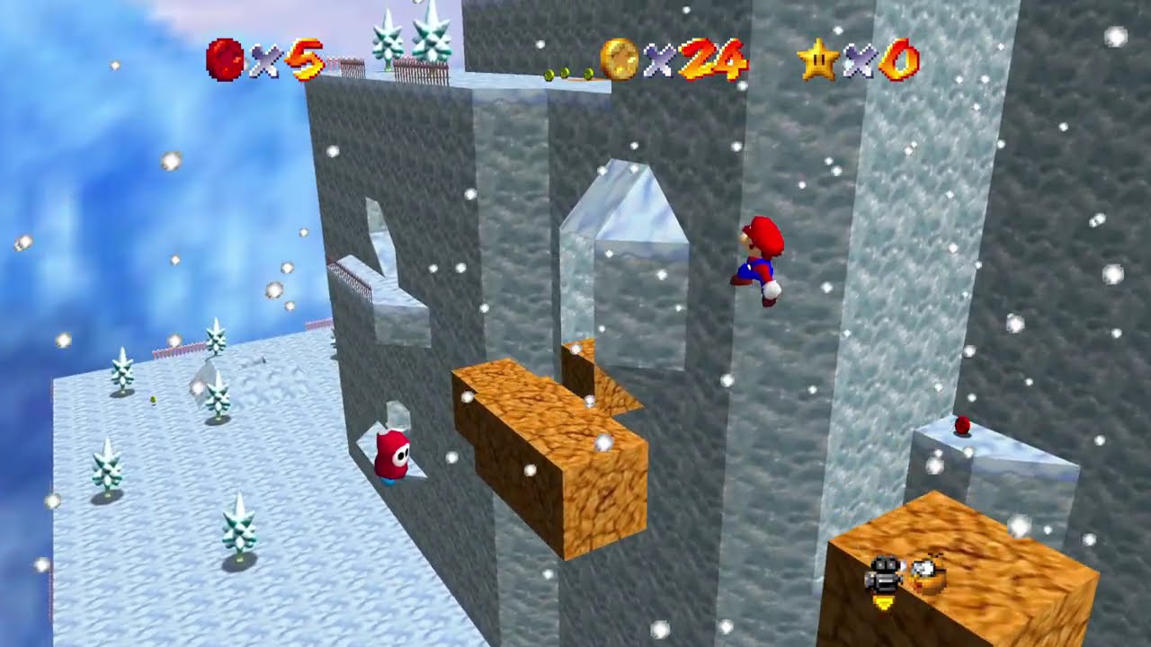 Snowy Treasure Mountain by salefrok - Mario Builder 64