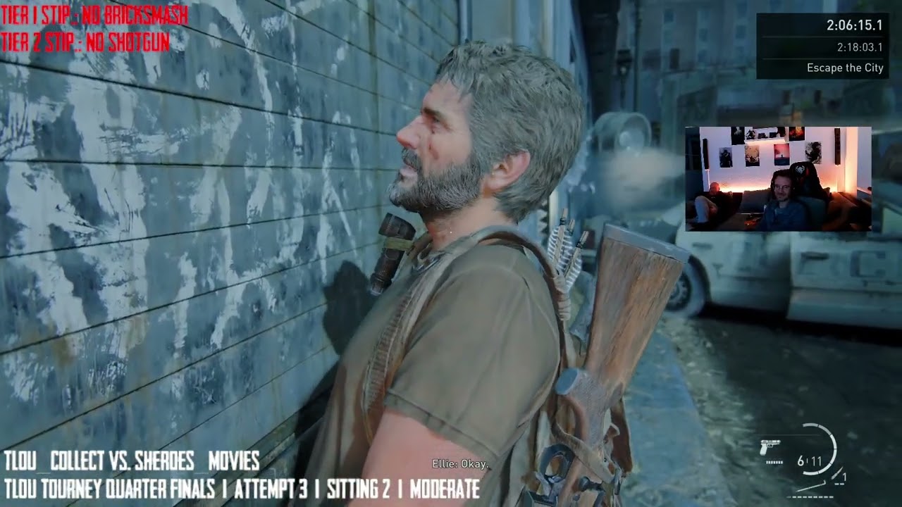 Attempt #3 | Sitting #2 | TLOU1 Tourament Quarter Finals | Moderate | COMPLETION 3:56:52