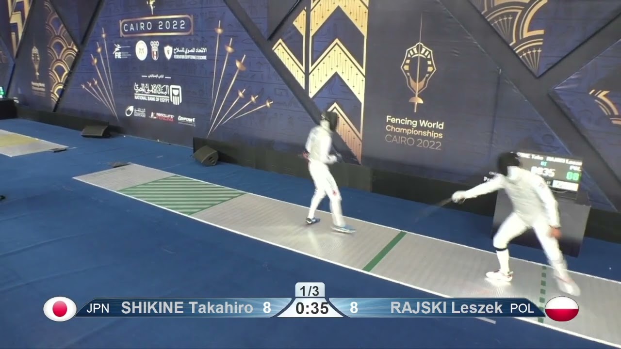 2022 244 T32 12 M F Individual Cairo EGY CHM GREEN RAJSKI POL vs SHIKINE JPN