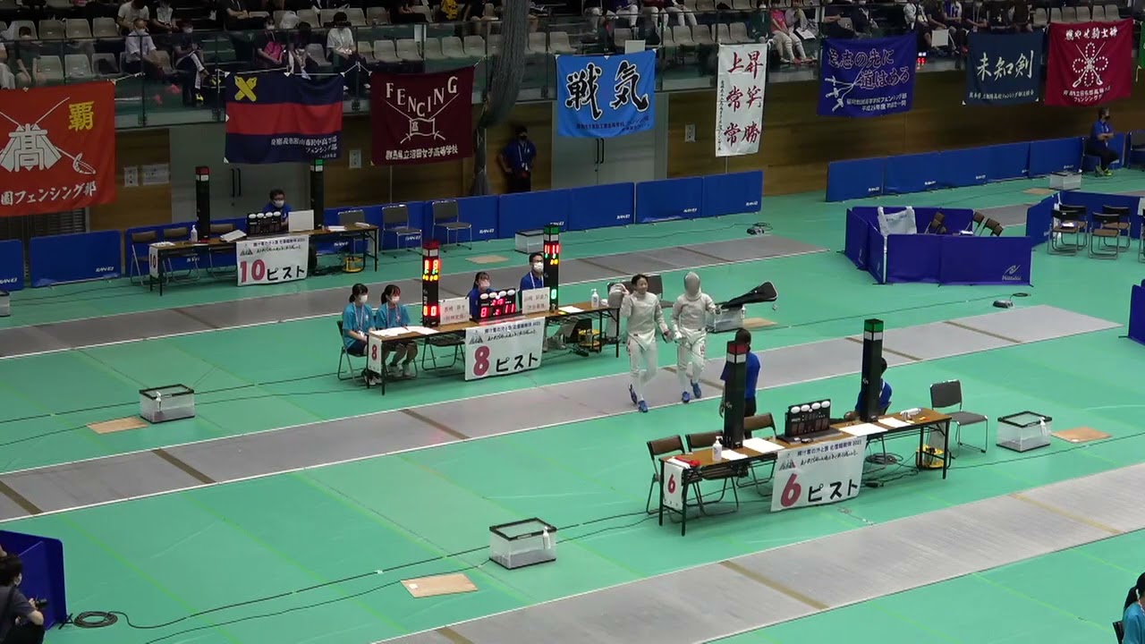 2021年IH フェンシング 女子 サーブル 決勝 長崎昇子 秋田北鷹(秋田) vs 山﨑妃奈乃 渋谷幕張(千葉)
