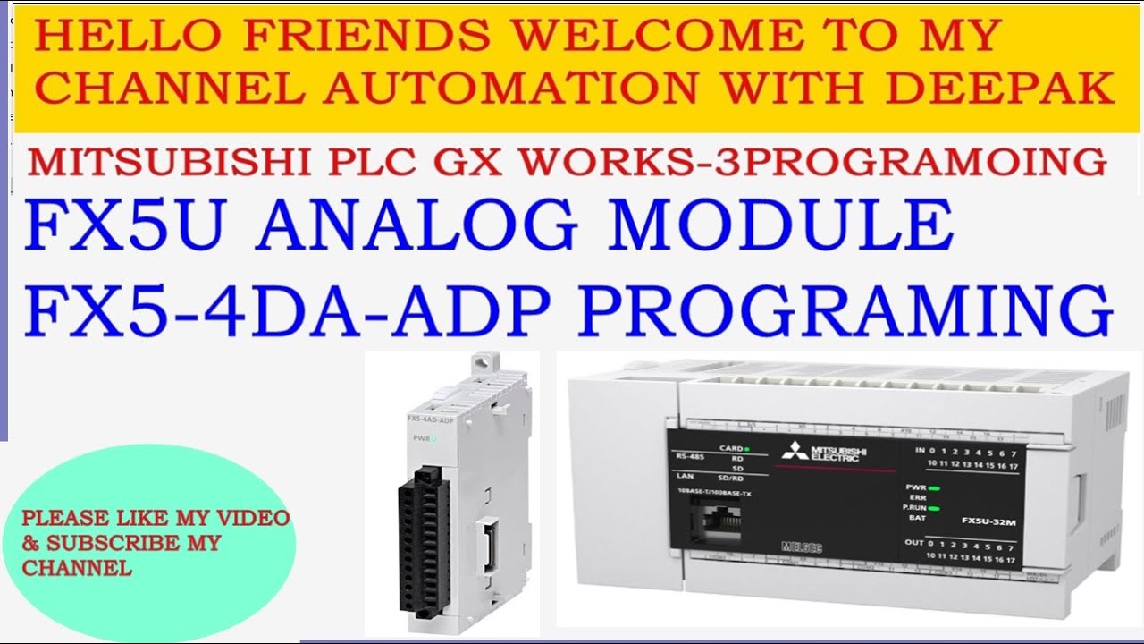 HOW TO DO PARAMETER SETING FX5U ANALOG MODULE FX5-4DA-ADP PROGRAMING