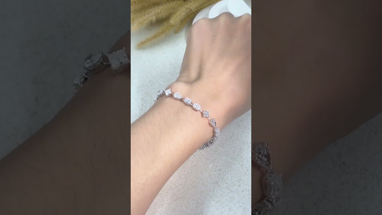 14K Lab diamond bracelet in stock 