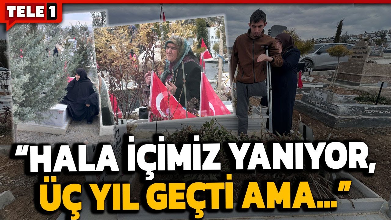 Malatya'da göz dolduran anlar! Yakınlarını kaybedenler soluğu mezarlıkta aldı...