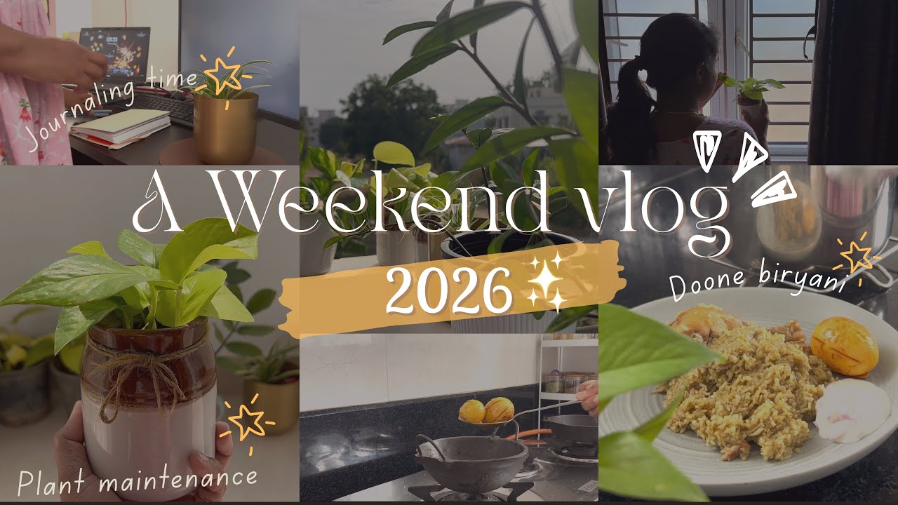 Hotel Style Donne Biryani Recipe 🥘 | Indoor Plant Care 🌱 | Weekend Vlog ✨
