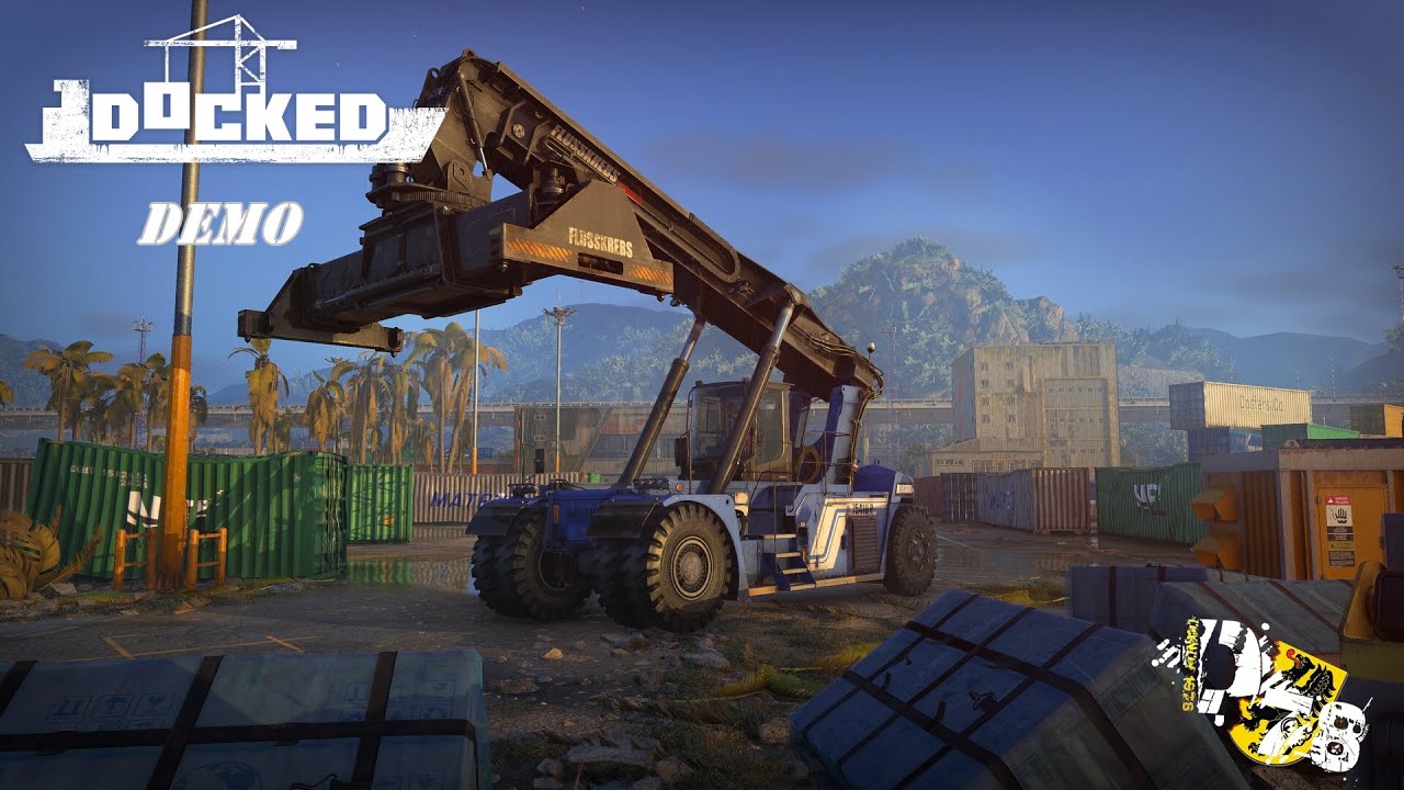 Docked Demo Port i duże maszyny gra producentów Snow Runner oraz Road Craft