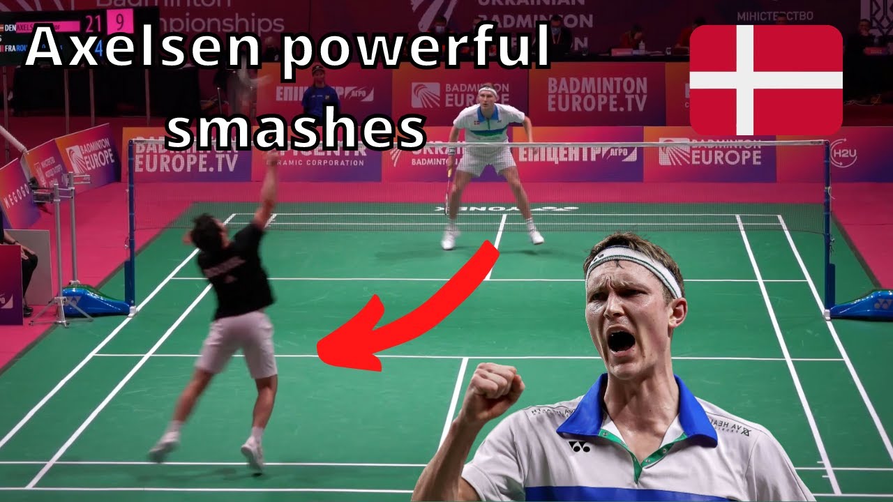 Viktor Axelsen powerful SMASHES for the win ! - Badminton Trickshots 2021