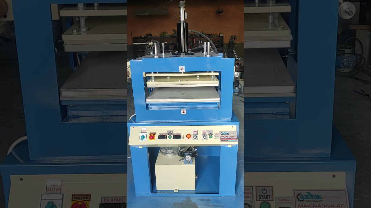 Sıcak yaldız baskı makinesi Hidrolik sistem Desen Varak baskı makinesi Akyol makina sanayi