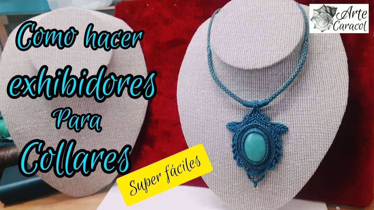 como hacer exhibidores para collares súper fácil y rápido DIY