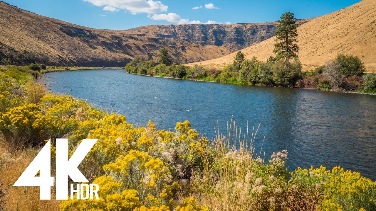 4K HDR Video - Yakima Canyon Road | Nature Relaxation with Ambient Music