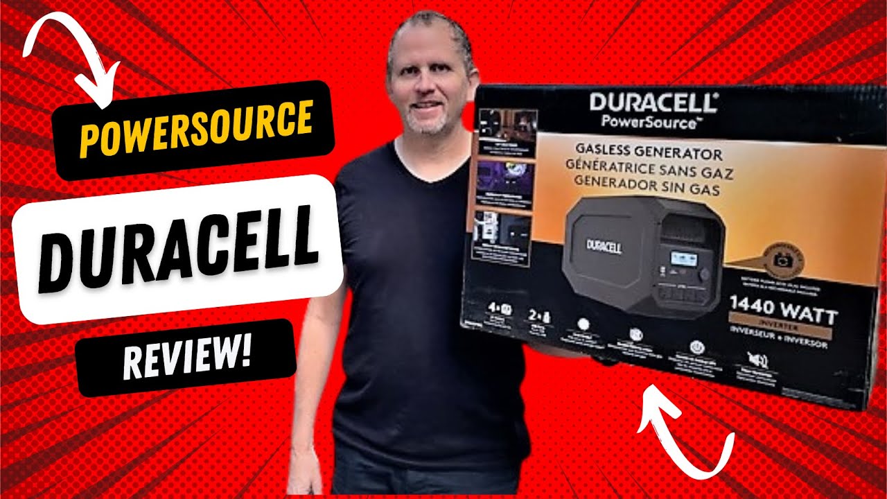 Duracell PowerSource Gasless Generator Power Backup 1440 Continuous Watts 660 Wh Solar Charging!