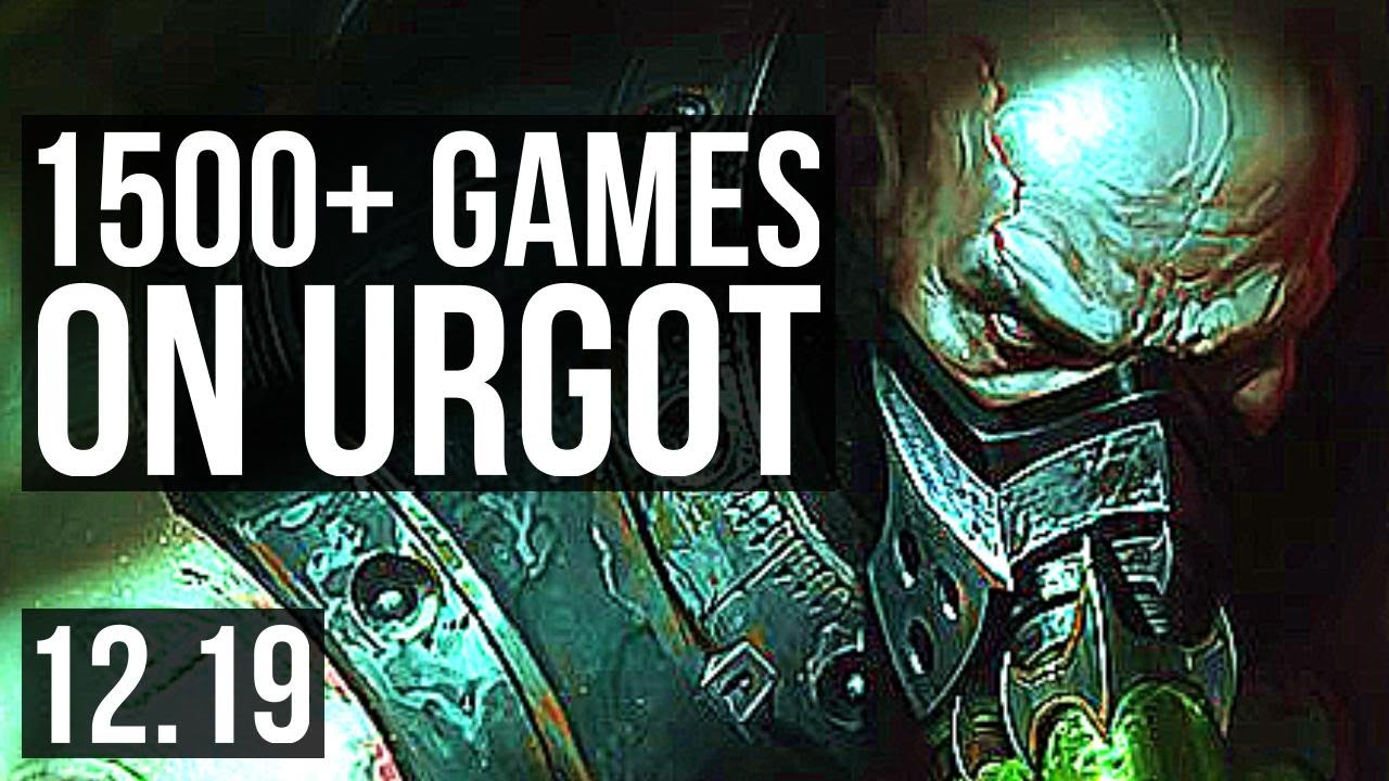 URGOT vs GANGPLANK (TOP) | 1500+ games, 5/1/4, 1.5M mastery, Rank 12 Urgot | KR Master | 12.19