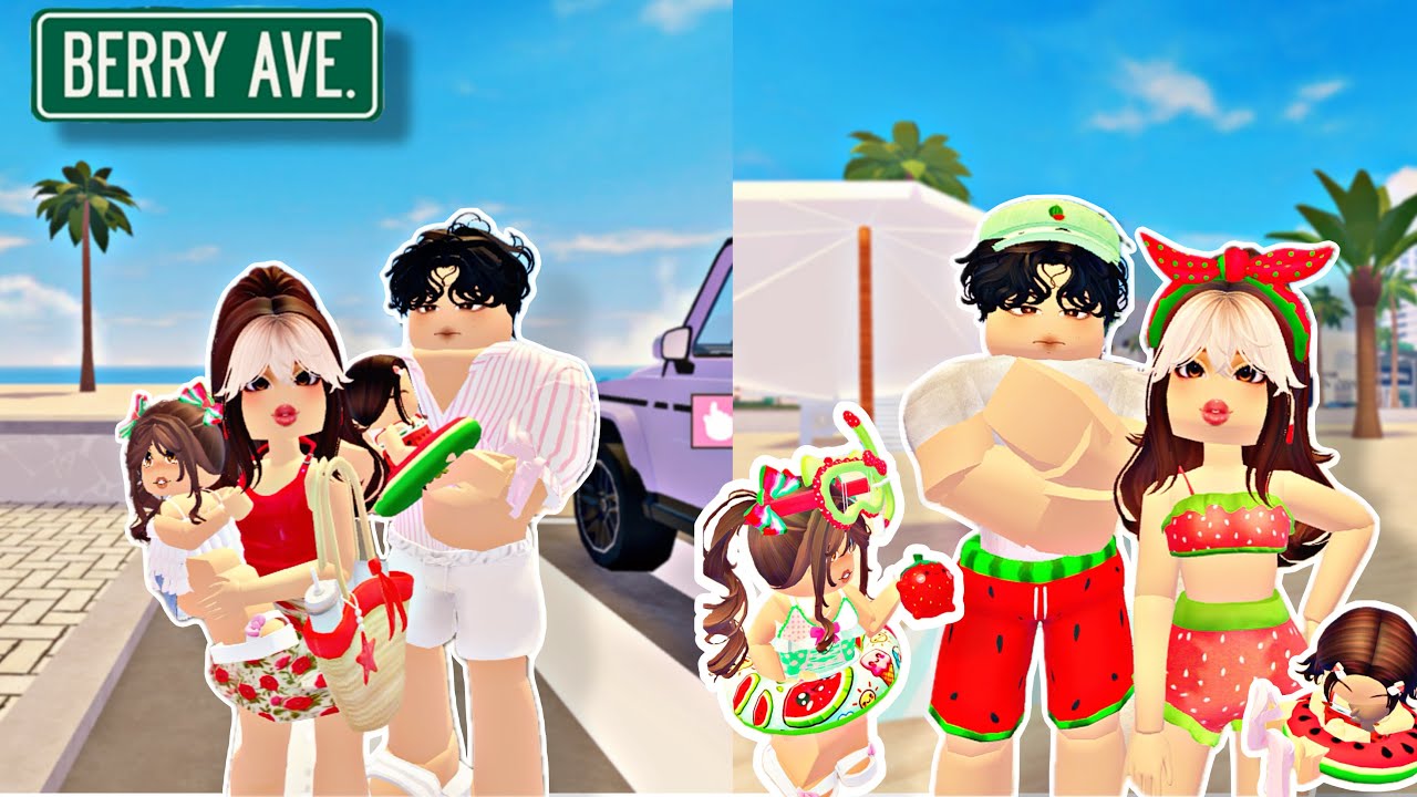 VIAJE A LA PLAYA 🏖️ CON MI FAMILIA EN BERRY AVENUE #roblox #roleplay #family #historia #berry