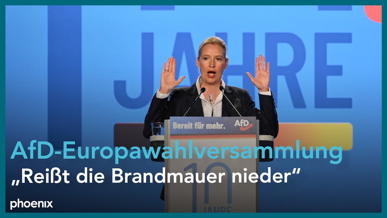AfD-Europawahlversammlung: Eröffnungsrede der Parteivorsitzenden Alice Weidel am 29.07.23