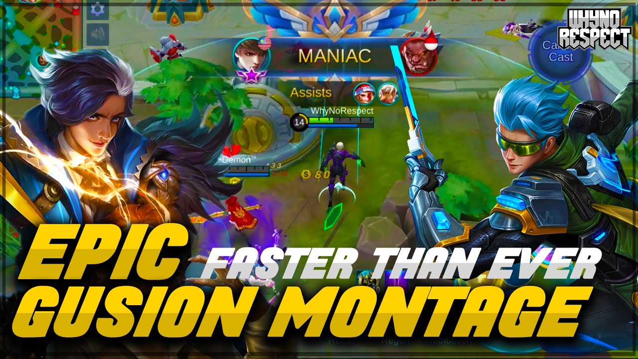 BEST OF GUSION MONTAGE & HIGHLIGHTS | FASTER THAN EVER | Gusion Savage Maniac | Mobile Legends