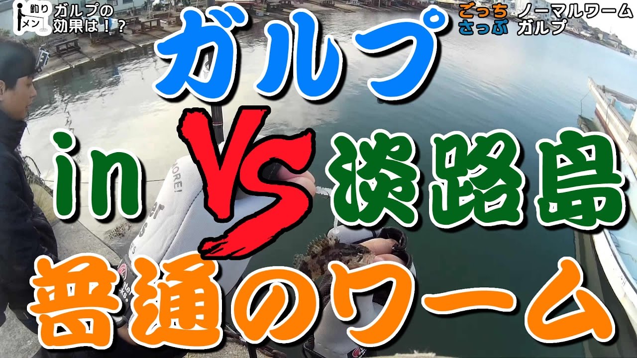 釣りメン ガルプ vs 普通のワーム 釣果の違いは！ in 淡路島？#1