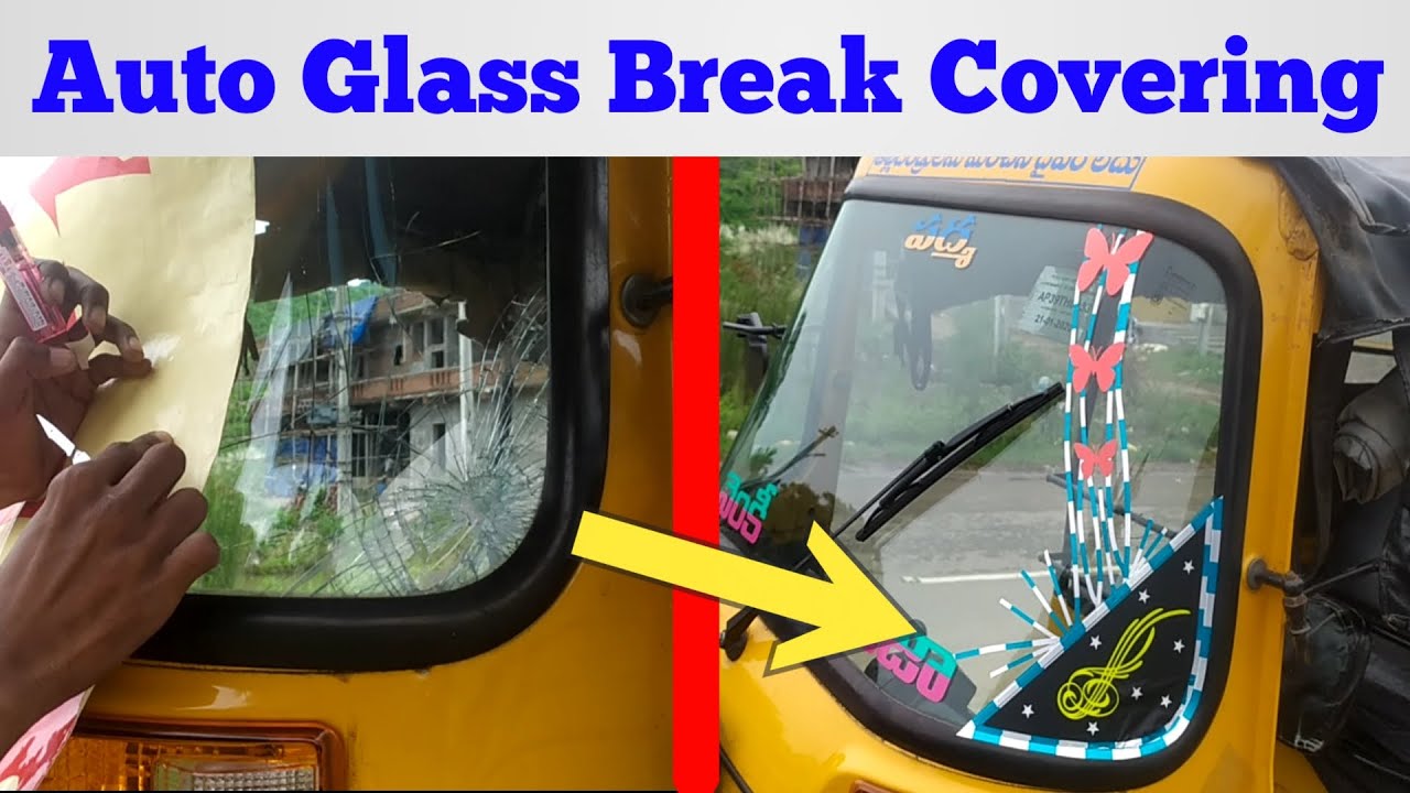 Auto Glass Break covering || Auto Damage Work ||Auto Modification || Trends Stickering