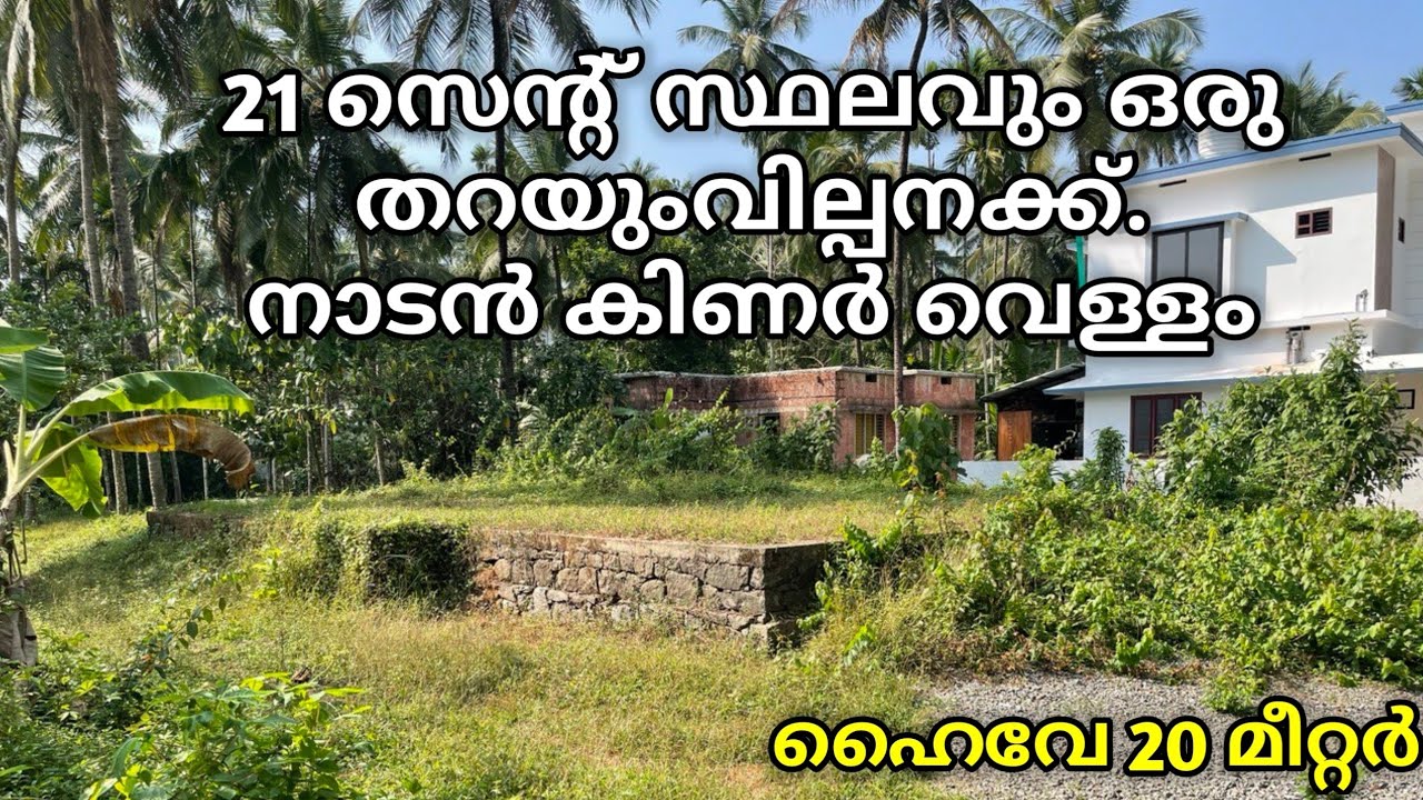 21 സെന്റ് സ്ഥലവും ഒരു തറയുംവില്പനക്ക്.നാടൻ കിണർ വെള്ളം ഹൈവേ 20 മീറ്റർ അടുത്ത് 
