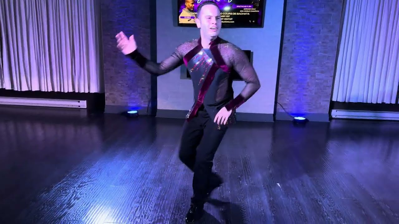 Adriano (Solo) (World Salsa Solo Champion) at the Novaera Social on March 15 2024
