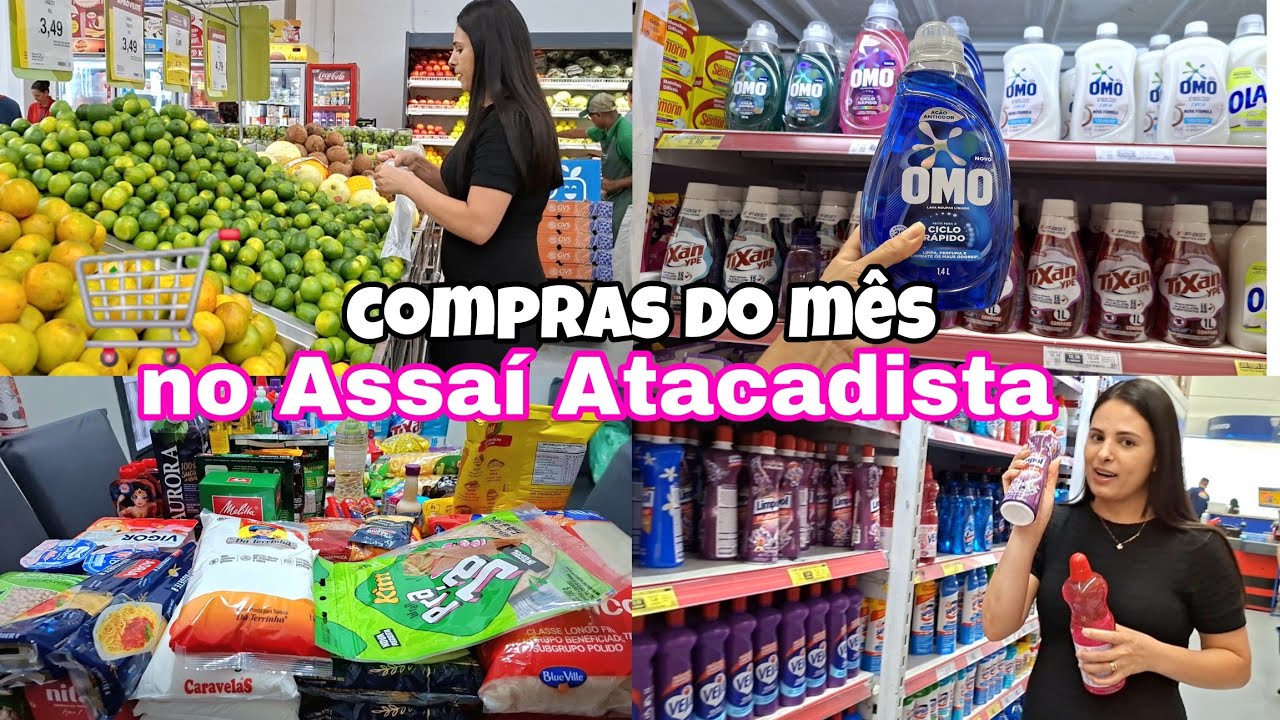 🛒COMPRAS DO M&Ecirc;S COMPLETA NO ASSA&Iacute;🛒 ATACADISTA ||EM S&Atilde;O PAULO 