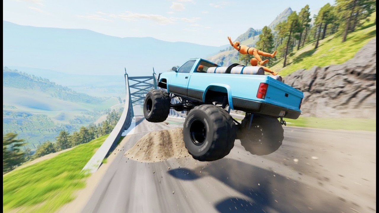 Full Throttle INSANE Long Downhill Mayhem! | BeamNG.drive Epic Crashes & Speed Test #19