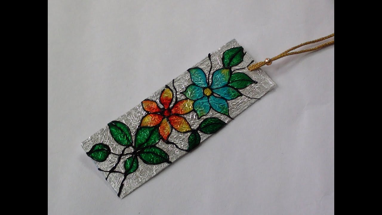 DIY Bookmark with Glass Paints