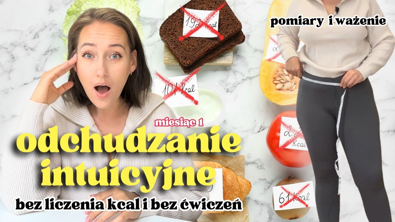 SZCZERZE ile schudłam w miesiąc bez liczenia kalorii i bez ćwiczeń // mierzenie obwodów SZOK 😱