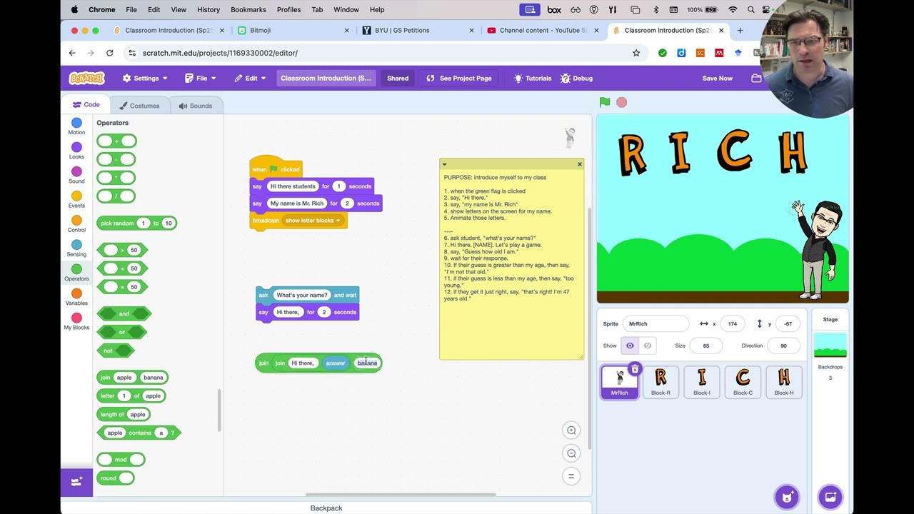 Scratch Introduction—Day 2 (Conditional Logic)