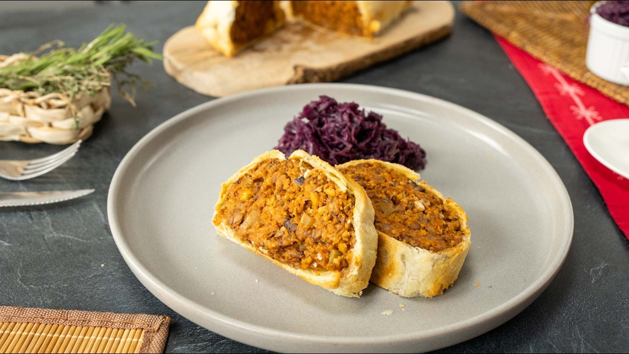 Solomillo Wellington sin carne: receta f&aacute;cil y vegana para Navidad 🎄
