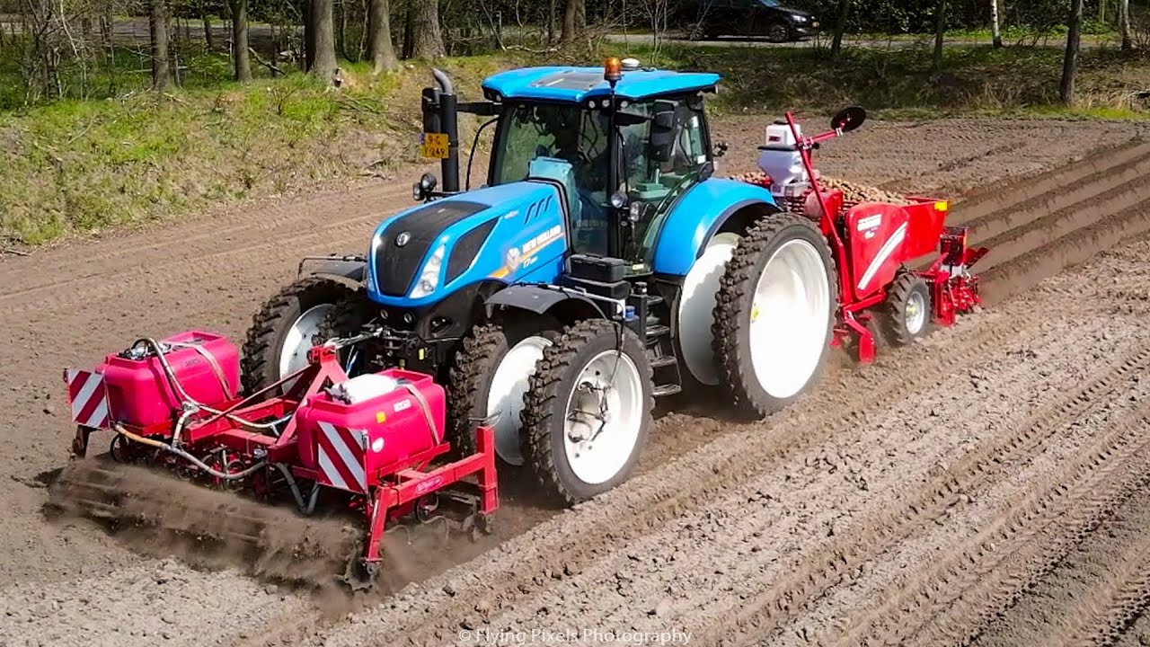 Aardappels poten | Planting potatoes | Kartoffeln pflanzen | New Holland T 7.230 | Grimme GL 420