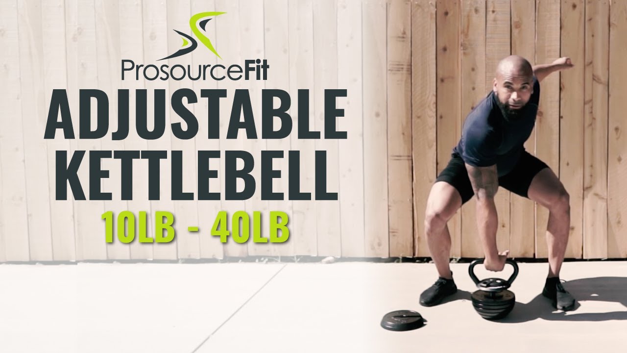 ProsourceFit Adjustable Cast Iron Kettlebell, 10 - 40 lbs