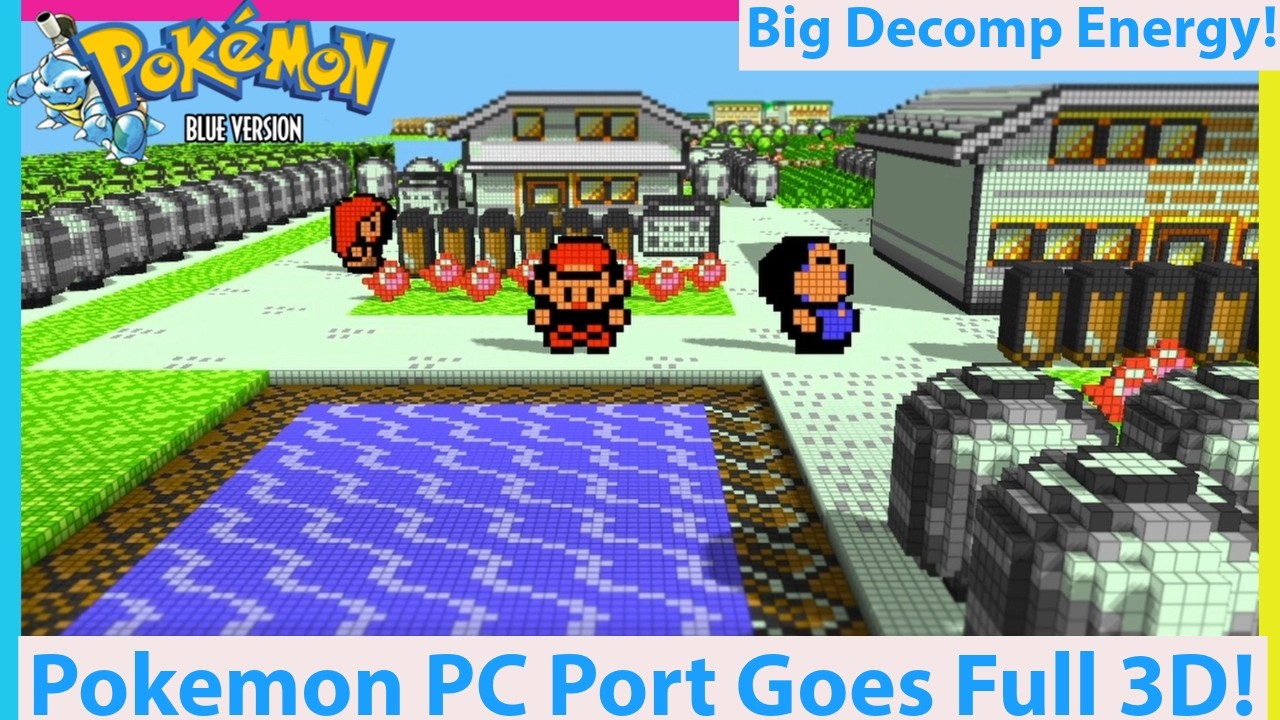 Pokemon Red Recomp and Blue Recomp Go Full 3D! Mod Support Goes Wild
