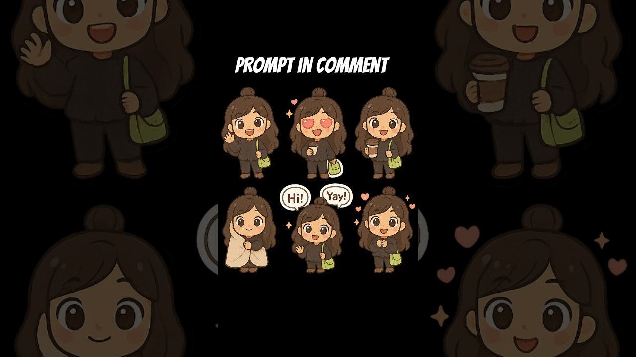 Create Cute Chibi Stickers in Minutes with ChatGPT | Customised Character Sticker Pack #shorts